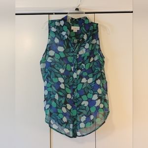 Like New Women's Liz Claiborne flowy sheer summer top Size Large